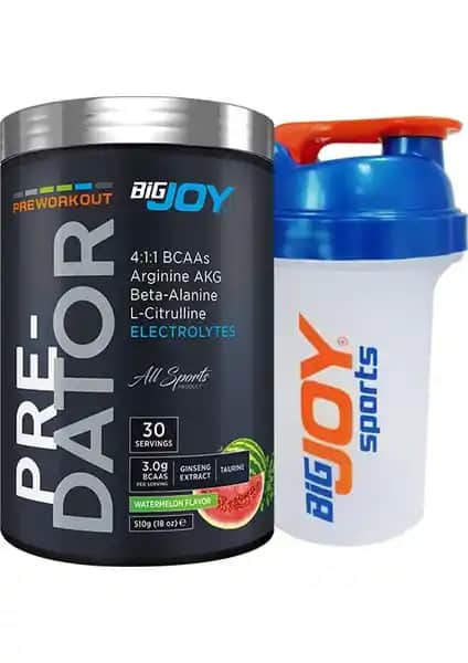 Bigjoy Sports Predator Preworkout Karpuz Aroması ile Performans ve Enerji Artırıcı Takviye