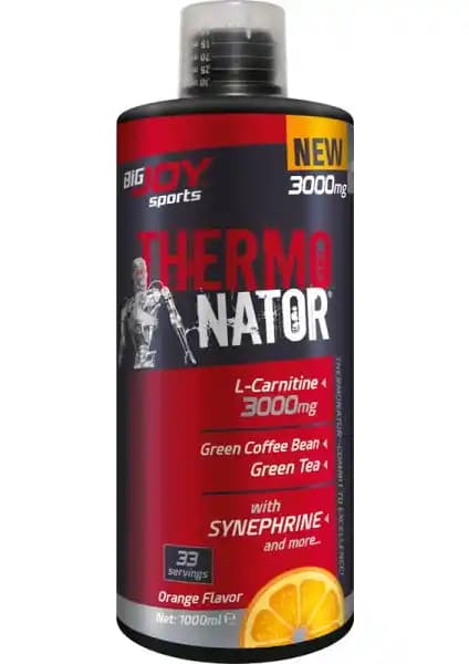 Bigjoy Sports Thermonator Portakal 3000 mg Güçlü Termojenik Destek Sporcular ve Diyetçiler İçin
