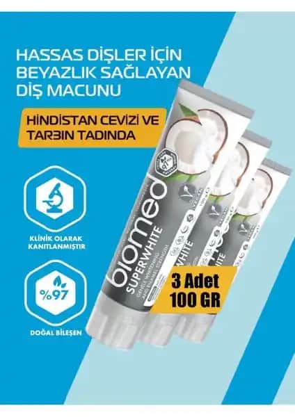 Biomed Super White Coconut Yağlı Diş Macunu: Doğal ve Güçlü Gülüş İçin Beyazlatıcı Çözüm