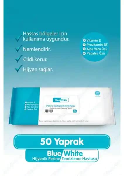 Blue White Hijyenik Perine Temizleme Havlusu: Hasta ve Yatak Bağımlı Bireyler İçin Güvenilir Temizlik Çözümü