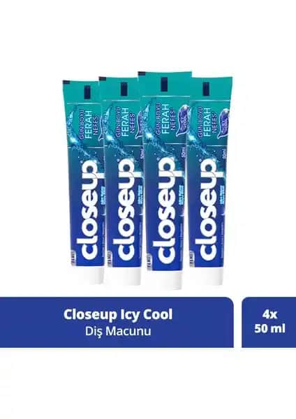 Close Up Diş Macunu Icy Cool Ferah Bir Nefes ve Beyazlatıcı Özellikleriyle Gün Boyu Koruma