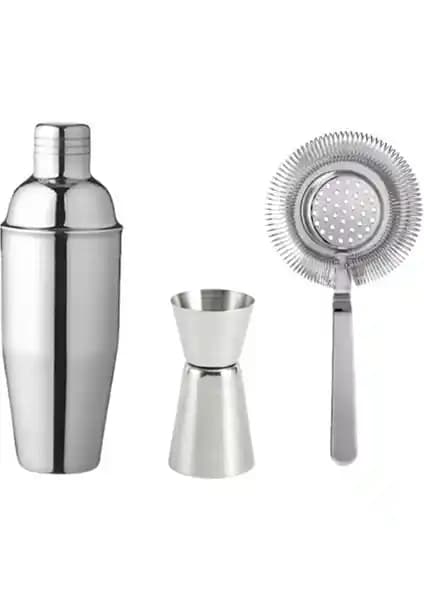 Coffeein 3'lü Bar Ekipmanı Paslanmaz Çelik Kalitesiyle Profesyonel ve Estetik Tasarım