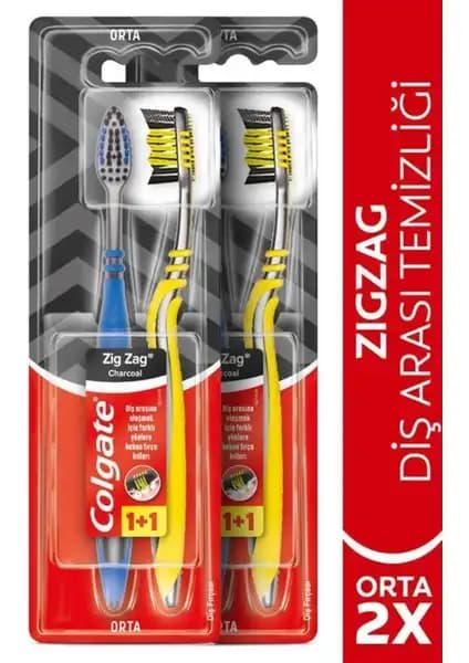 Colgate Zigzag Charcoal Diş Arası Temizliği Orta Diş Fırçası Sağlıklı Gülüşler İçin Uygun Bir Seçenektir
