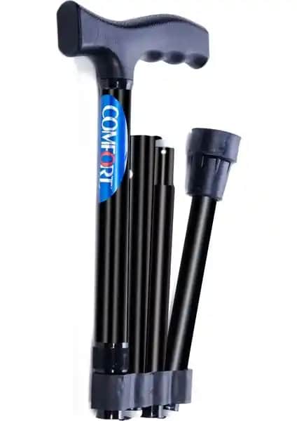 Comfort Plus KY927L Yüksekliği Ayarlanabilir Katlanabilir Baston Güvenli ve Konforlu Yürüyüş İçin