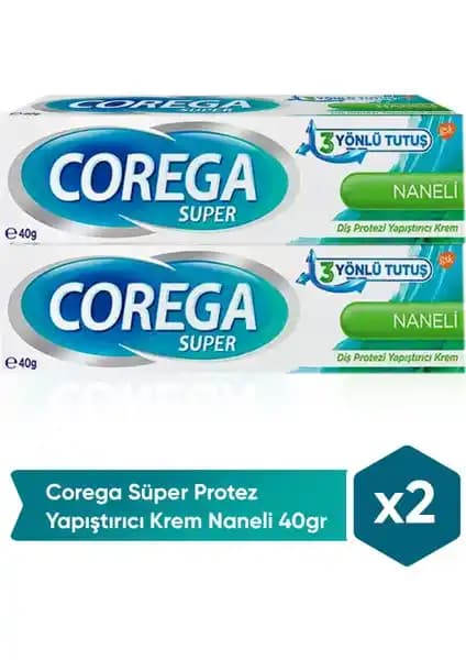 Corega Süper Protez Yapıştırıcı Krem Naneli: Güçlü ve Konforlu Protez Sabitleme Çözümü