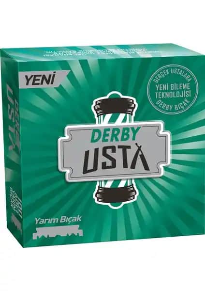 Derby Usta Yarım Bıçak 100'lü: Yüksek Keskinlik ve Konfor Sunan Tıraş Bıçağı