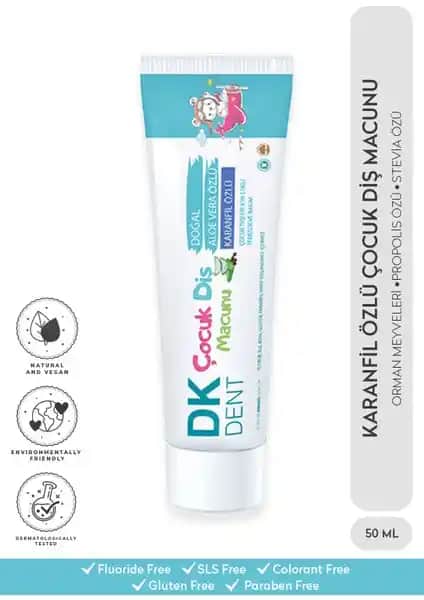 Dermokil DK Dent Aloe Vera Çocuk Diş Macunu Güvenli ve Doğal Temizlik Seçeneği