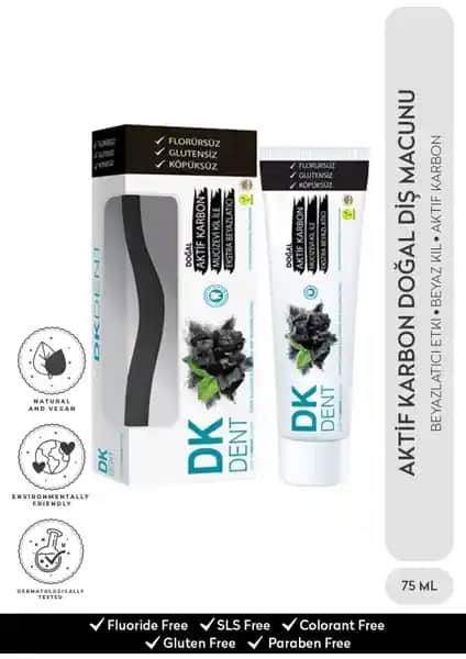 Dermokil DKDENT Vegan Aktif Karbonlu Diş Macunu ile Doğal ve Etkili Ağız Bakımı Çözümü