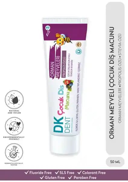 Dk Dent Çocuk Diş Macunu Orman Meyveli Güvenli ve Lezzetli Ağız Bakımı İçin Uygun Seçenek