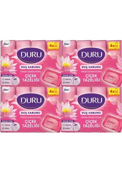 Duru Fresh Sensations Çiçek Tazeliği Duş Sabunu 16'lı Paket Doğal ve Hafif Temizlik
