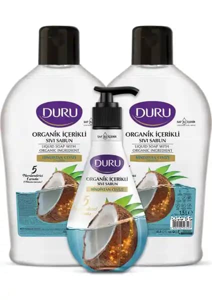 Duru Organik Hindistan Cevizli Sıvı Sabun: Doğal ve Nemlendirici Temizlik Ürünü