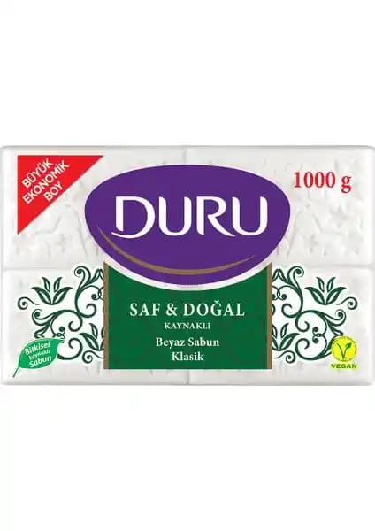 Duru Sabun Klasik Saf ve Doğal 1000 Gram Çevre Dostu ve Vegan Temizlik Ürünü