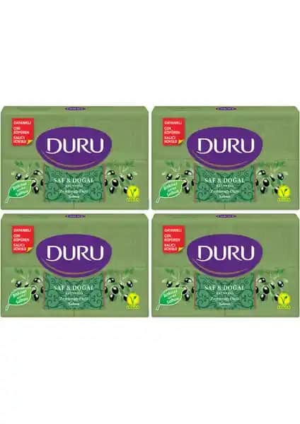 Duru Saf Doğal Kaynaklı Zeytinyağı Özlü 16'lı Kalıp Sabun Seti ile Temizlik ve Bakım