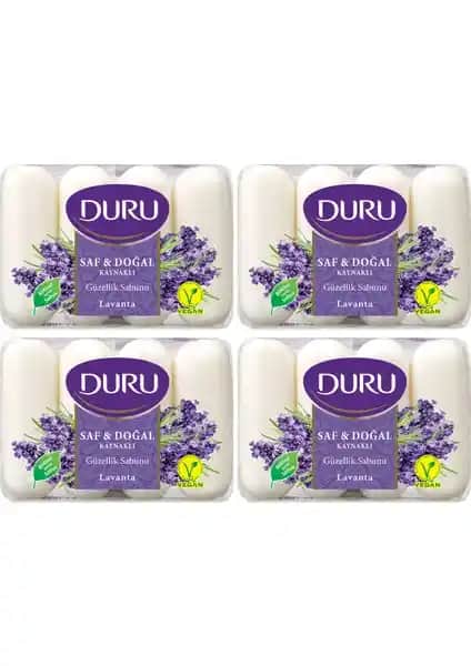 Duru Saf ve Doğal Lavanta Sabunu 16 Adet - Hassas Ciltler İçin Doğal Temizlik Ürünü