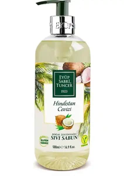 Eyüp Sabri Tuncer Doğal Zeytinyağlı Sıvı Sabun Hindistan Cevizi 500 ml ile sağlıklı temizlik