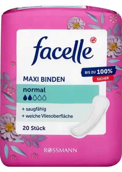 Facelle Maxi Ped 20'li Kanatlı Günlük Hijyen Pedleri Güvenli ve Konforlu Kullanım İçin Uygun