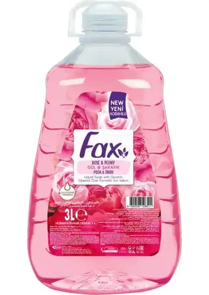 Fax Sıvı Sabun Gul&sakayık 3L - Yüksek Performanslı Hijyen ve Ferah Gül Kokusu