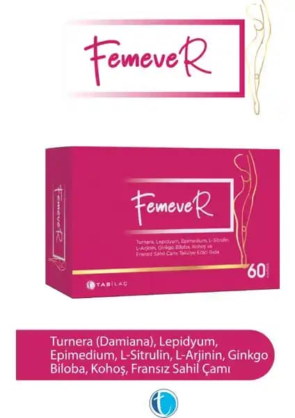 FemeveR Tab İlaç Kadın Sağlığını Destekleyen Bitkisel Takviye Ürünü