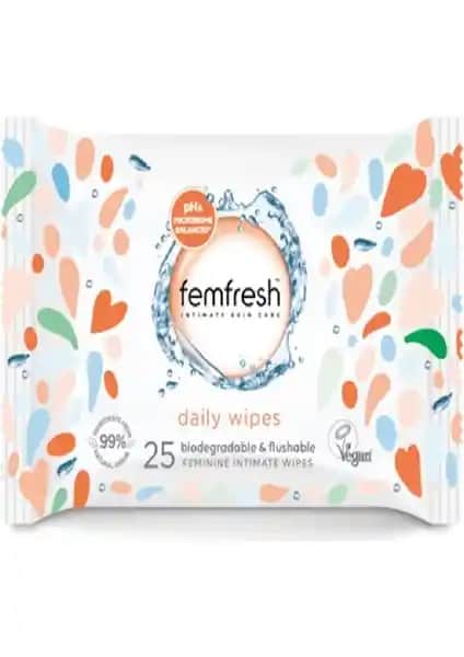 Femfresh Genital Bölge 25'li Islak Mendil: Günlük Temizlik ve Tazelik İçin Güvenilir Çözüm