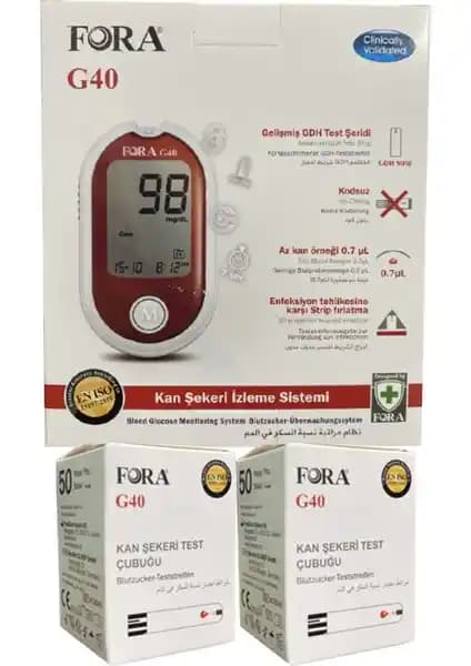 Fora G40 Ölçüm Cihazı Stripleri Diyabet Kontrolü için Güvenilir ve Kullanımı Kolay