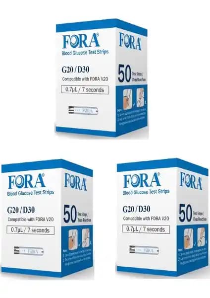 Fora Ölçümstribi 3 Kutu ile Diyabet Yönetimi için Güvenilir ve Pratik Kan Şekeri Ölçüm Cihazı