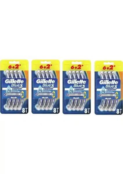 Gillette Blue3 Comfort Kullan-At Tıraş Bıçağı: Hijyenik ve Pratik Günlük Bakım Çözümü