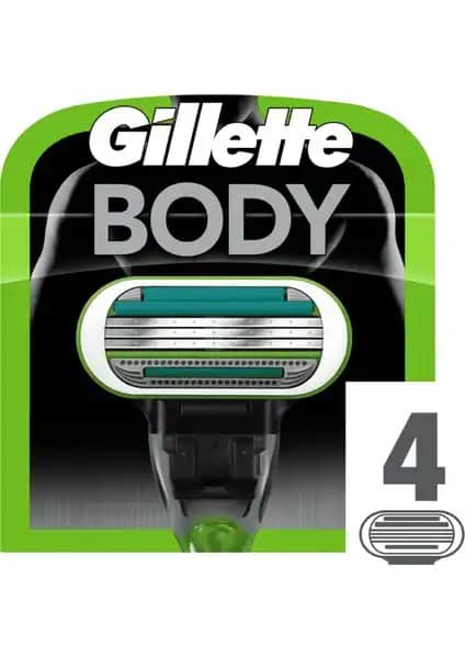 Gillette Body Vücut İçin 4'lü Tıraş Bıçağı: Yüksek Performans ve Konfor Sağlar