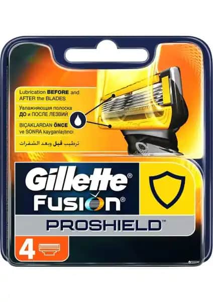 Gillette Fusion Proshield 4'lü Yedek Tıraş Bıçağı: Hassas ve Sert Sakallara Uygun Performans