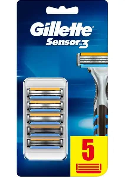 Gillette Gill.Sensor 3 5li Yedek Başlıklar ile Konforlu ve Etkili Tıraş Deneyimi
