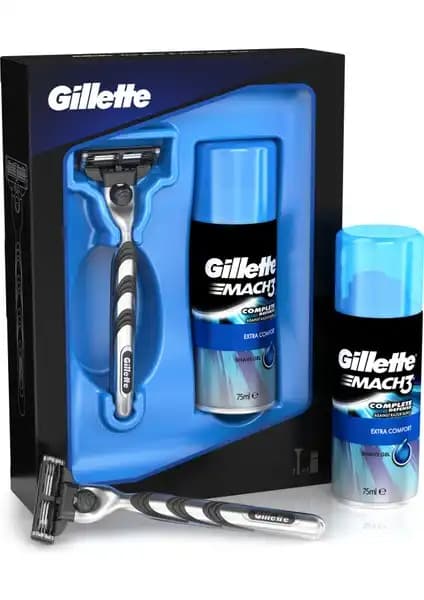 Gillette Mach3 Tıraş Makinesi ve 75 ml Tıraş Jeli Seti: Dayanıklı ve Konforlu Tıraş Deneyimi