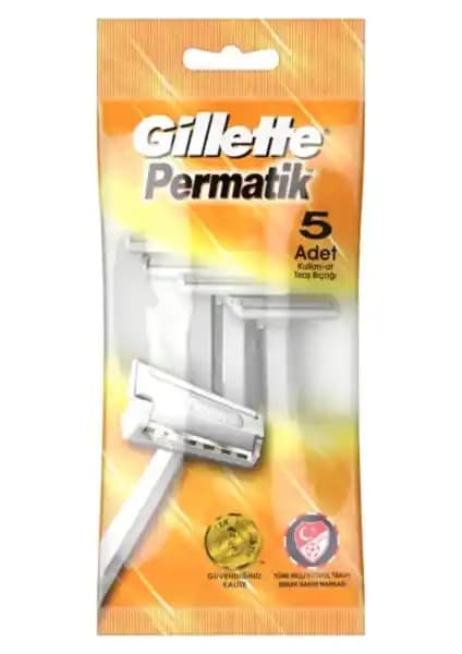 Gillette Permatik 5 Ad Kullan-at Tıraş Bıçağı ile Güvenli ve Pratik Tıraş Deneyimi