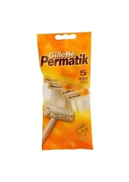 Gillette Permatik 5'li Poşet: Pratik ve Ekonomik Günlük Tıraş Çözümü