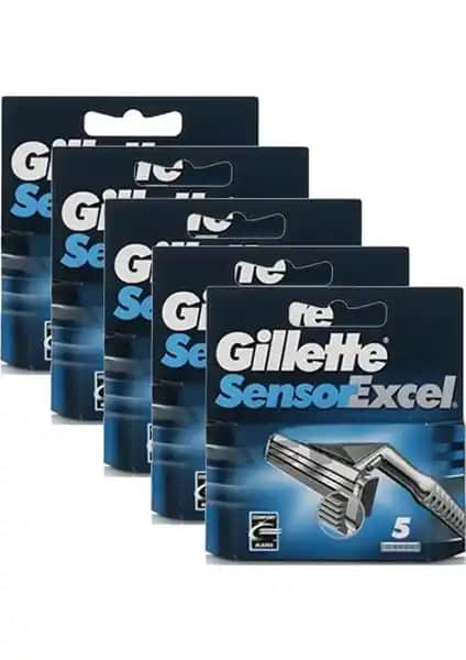Gillette Sensor Excel 5'li Yedek Tıraş Bıçağı Paketi: Yüksek Performans ve Konfor Sunar