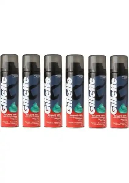 Gillette Tıraş Jeli Normal 200 ml 6'lı Set Erkek Bakımında Güncel ve Pratik Çözüm