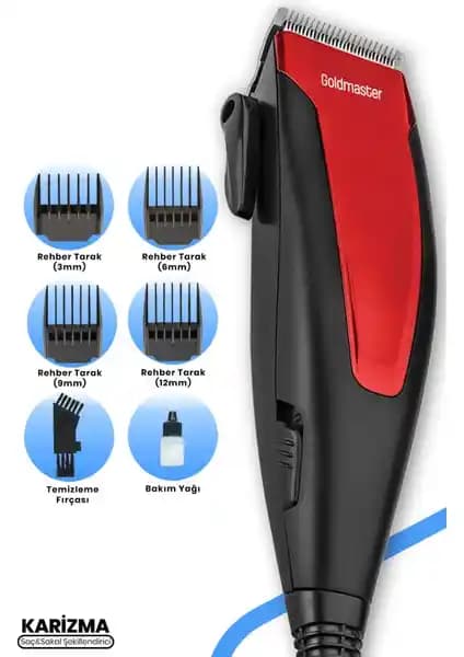 Goldmaster Karizma GM-7148 Saç Kesme Makinesi: Profesyonel ve Ev Kullanımı İçin Modern Tasarım ve Performans