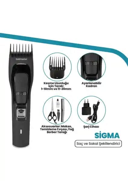 Goldmaster Sigma GM-8144 Çok Fonksiyonlu Kablosuz ve Kablolu Saç Sakal Şekillendirme Makinesi İncelemesi