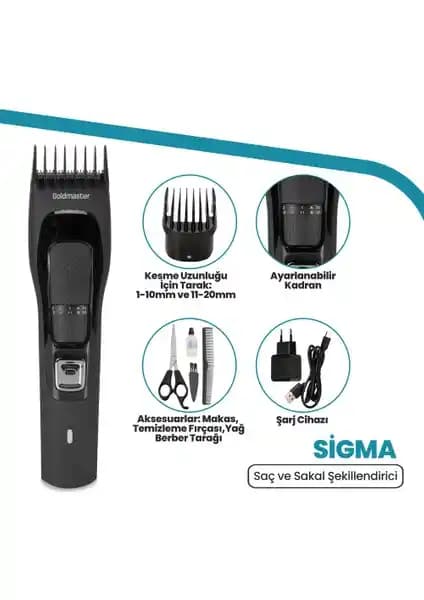 Goldmaster Sigma GM-8144 Çok Fonksiyonlu Kablosuz ve Kablolu Saç Sakal Şekillendirme Makinesi İncelemesi