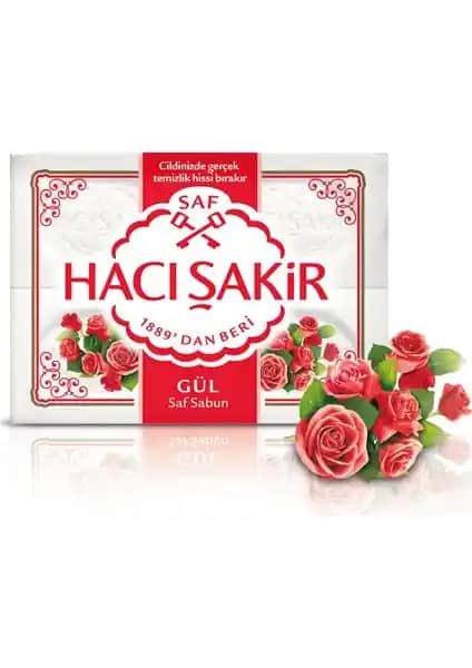 Hacı Şakir Gül Kalıp Sabun 4x150GR Gelenekten Modernliğe Saf Temizlik İçeriği