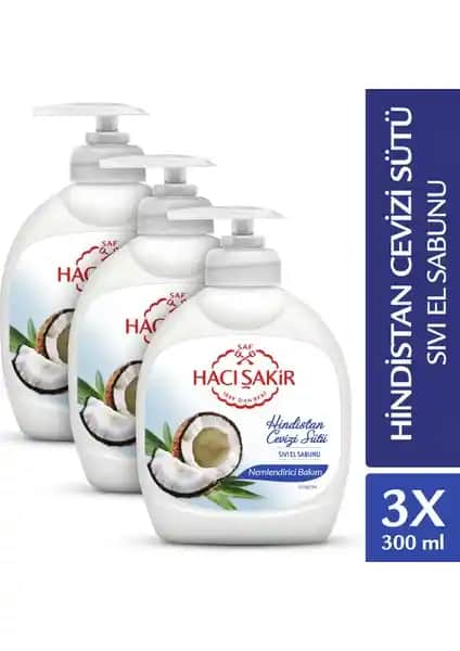 Hacı Şakir Hindistan Cevizi Sütü Nemlendirici El Sabunu Günlük Temizlik ve Bakım İçin