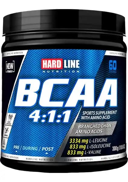 Hardline BCAA 4:1:1 300 Gr Kas Gelişimini Destekleyen Amino Asit Takviyesi