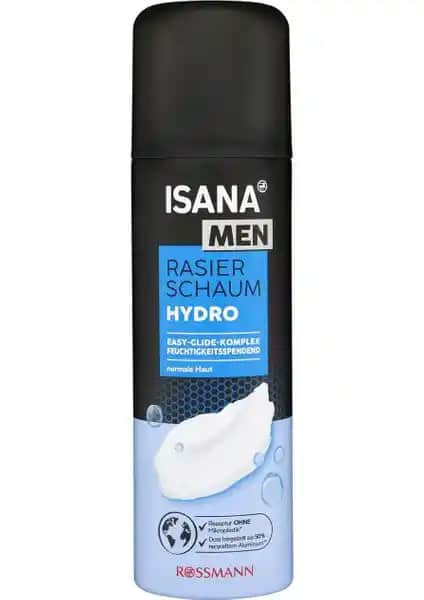 Isana Men Tıraş Köpüğü Hydro 300 ml Erkekler İçin Cilt Dostu ve Çevre Bilincine Uygun Bakım Ürünü