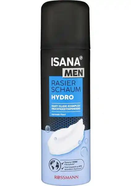 Isana Men Tıraş Köpüğü Hydro 300 ml Erkekler İçin Cilt Dostu ve Çevre Bilincine Uygun Bakım Ürünü