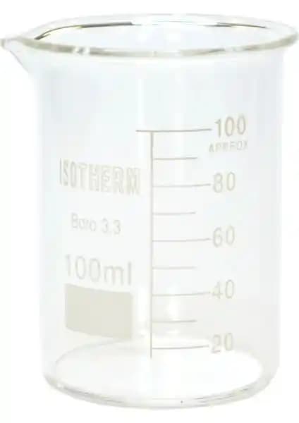 Isotherm Beher Cam Kısa Form 100 Ml: Dayanıklı ve Estetik Saklama Çözümü