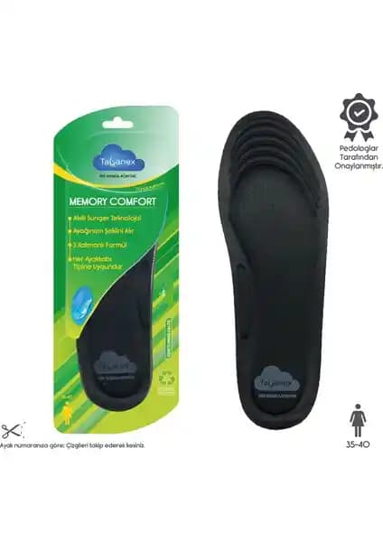 Kadınlar İçin Konforlu ve Destekleyici Tabanex MEMORY COMFORT Kadın Ayak Tabanlığı
