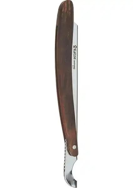 Katze U-002 Ahşap Saplı Türk Tipi Ustura - Geleneksel ve Modern Tıraş Deneyimi