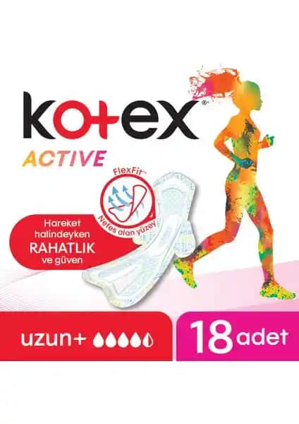 Kotex Aktif Uzun Ped 18'li: Günlük Güvenlik ve Konfor Sunan Hijyen Ürünü