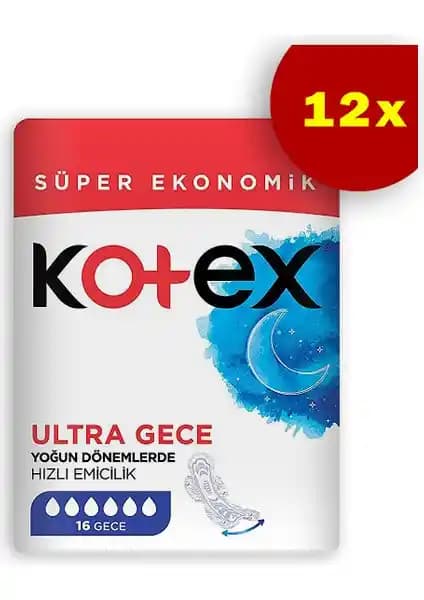 Kotex Gece Ultra Hijyenik Ped ile Güvenli ve Rahat Gece Koruması Sağlayın