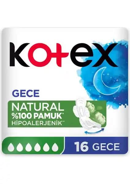 Kotex Natural Hijyenik Ped: Doğal ve Güvenilir Gece Pedleri ile Günlük Hijyen Çözümü