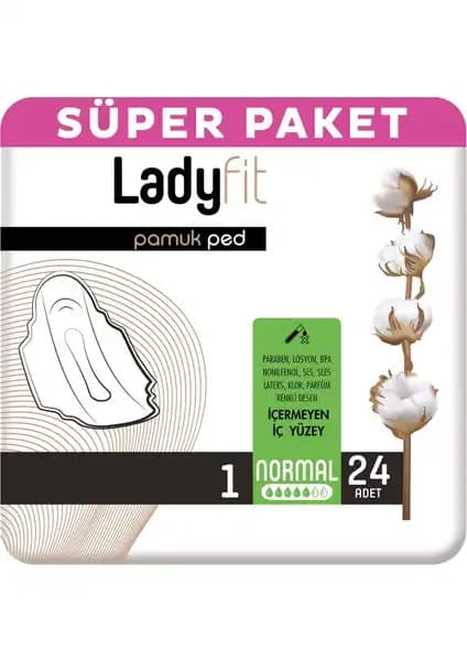 Ladyfit Pamuk Ped Süper Normal Günlük Kullanım İçin Yüksek Kalite ve Konfor Sağlar