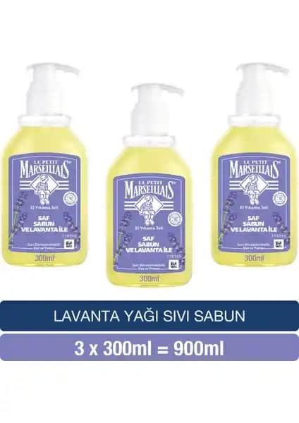 Le Petit Marseillais Lavanta Sıvı Sabun 300 ml x3 doğal ve ferahlatıcı temizlik deneyimi